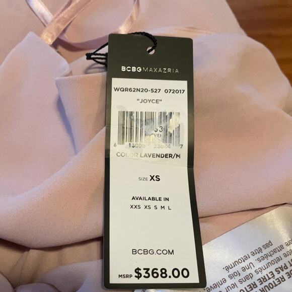 BCBGMAXAZRIA Joyce One-Shoulder Evening Maxi Dress Formal Gown Lavender Mist NWT - Picture 10 of 10